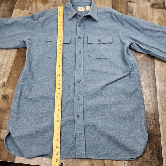 Vintage Mens LL Bean size LT Large Tall Chamoise Button Front Cotton Shirt - Picture 4 of 6